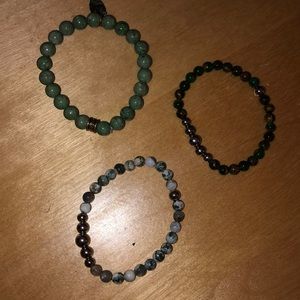ASSORTED STONE BRACELETS